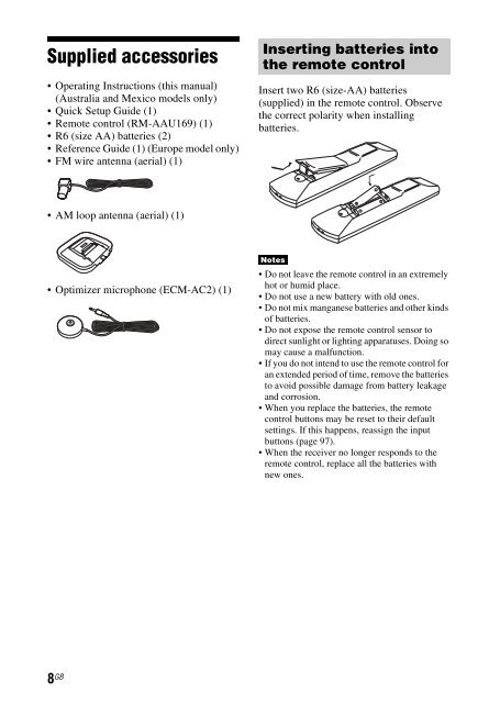 Sony STR-DN840 - STR-DN840 Istruzioni per l'uso Inglese