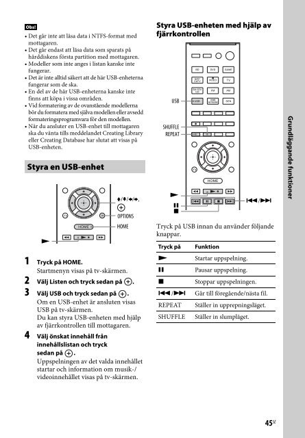 Sony STR-DN840 - STR-DN840 Istruzioni per l'uso Svedese