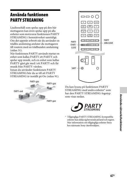 Sony STR-DN840 - STR-DN840 Istruzioni per l'uso Svedese