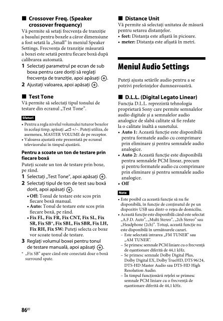 Sony STR-DN840 - STR-DN840 Istruzioni per l'uso Rumeno