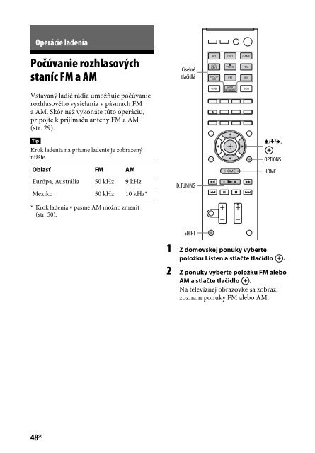 Sony STR-DN840 - STR-DN840 Istruzioni per l'uso Slovacco