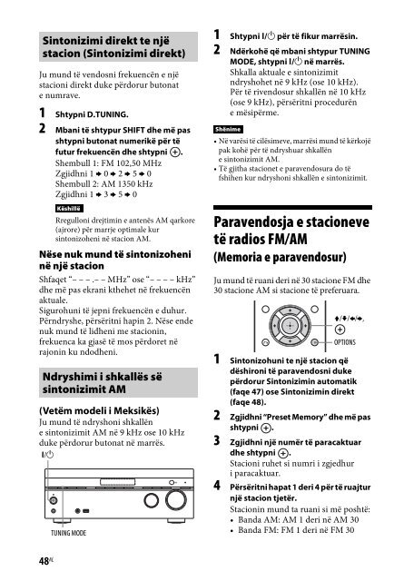 Sony STR-DN840 - STR-DN840 Istruzioni per l'uso Albanese