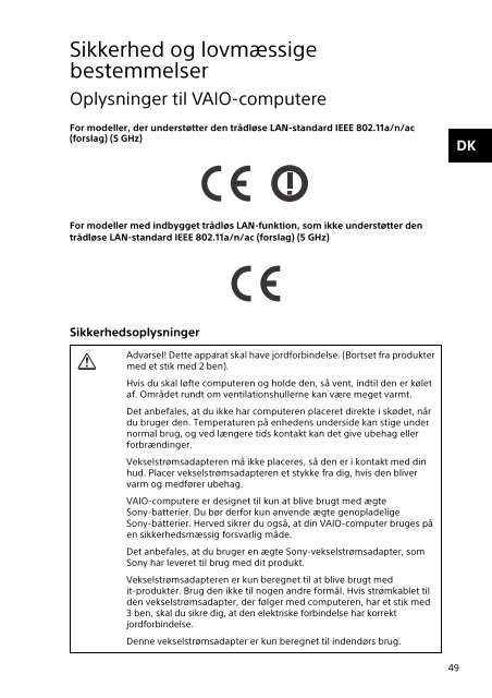 Sony SVP1322B4E - SVP1322B4E Documenti garanzia Finlandese