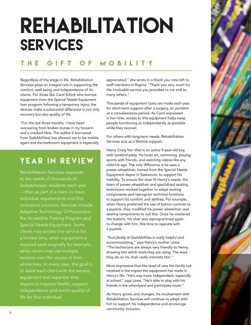SaskAbilities Annual Report 2017