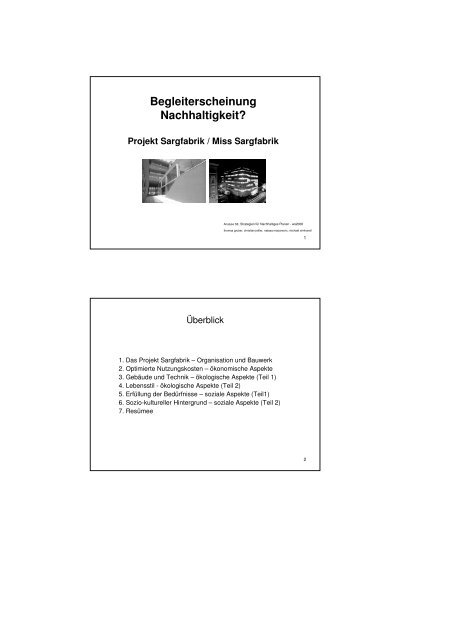 Begleiterscheinung Nachhaltigkeit? - Industriebau und ...