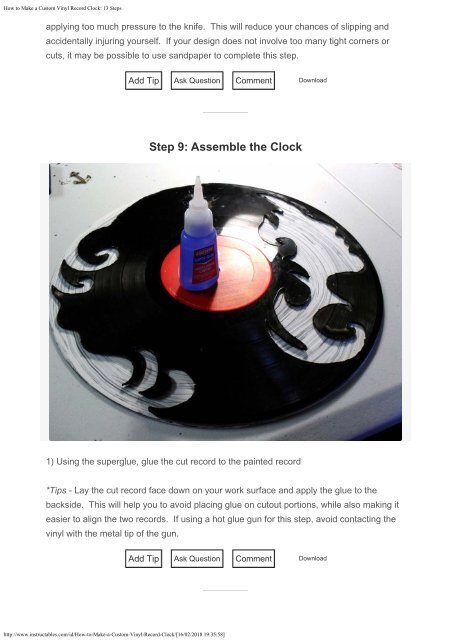 How to Make a Custom Vinyl Record Clock 13 Steps