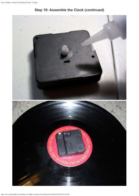 How to Make a Custom Vinyl Record Clock 13 Steps