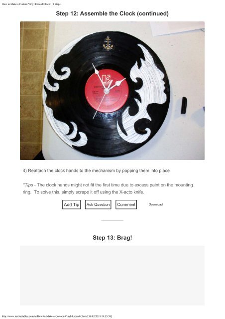 How to Make a Custom Vinyl Record Clock 13 Steps