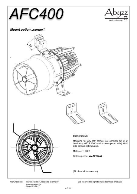 AFC 400 datasheet