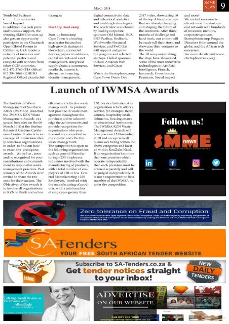 SMME NEWS - MAR 2018 ISSUE