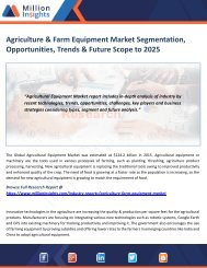 Agriculture & Farm Equipment Market Segmentation, Opportunities, Trends & Future Scope to 2025
