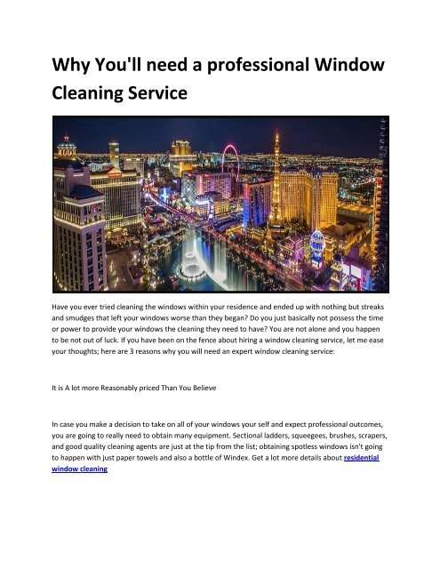 5 window cleaning Las Vegas