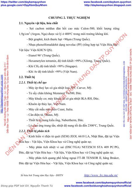 Nghiên cứu cấu trúc, tính chất của compozit chịu nhiệt độ cao, cách nhiệt trên cơ sở sợi cacbon và nhựa phenolic