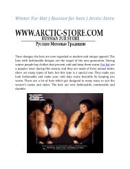 Winter Fur Hat | Russian fur hats | Arctic-Store