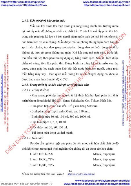 Nghiên cứu phân tích hàm lượng thủy ngân trong động vật hai mảnh tại Quảng Ninh bằng phương pháp quang phổ hấp thụ nguyên tử kết hợp kỹ thuật  hóa  hơi lạnh