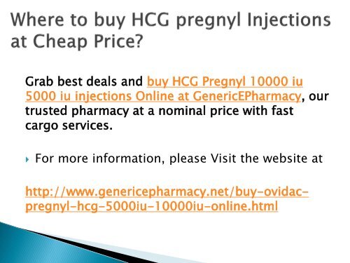 Make your Pregnancy Easier with help of HCG Pregnyl 10000 5000 IU Injections