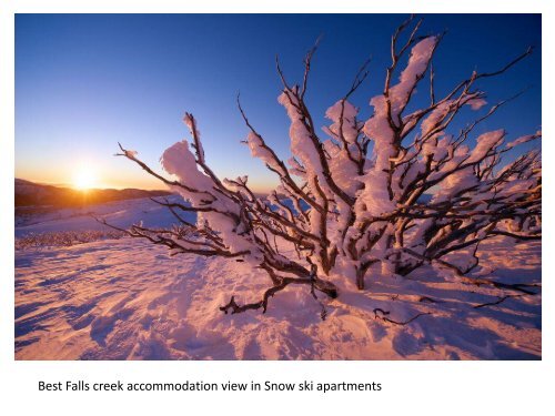 Snow ski apartments