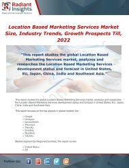 Location Based Marketing Services Market Size, Industry Trends, Growth Prospects Till, 2022