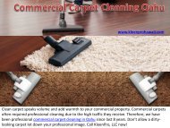 Commercial Carpet Cleaning in Oahu