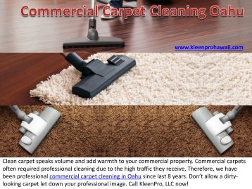 Commercial Carpet Cleaning in Oahu