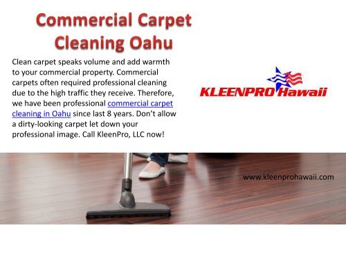 Commercial Carpet Cleaning in Oahu