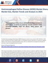 Gastroesophageal Reflux Disease (GERD) Market Share, Market Size, Market Trends and Analysis to 2025