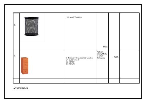 SPECIFICATION FOR OFFICE FURNITURE_DOT