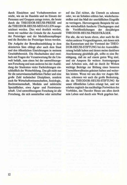 Preisverleihung 1987 - Theodor-Heuss-Stiftung