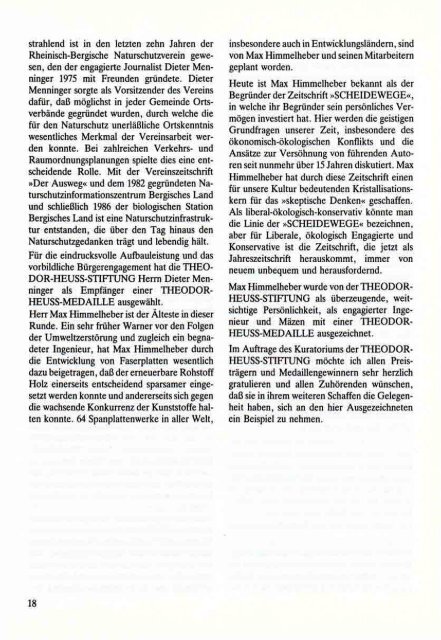 Preisverleihung 1987 - Theodor-Heuss-Stiftung