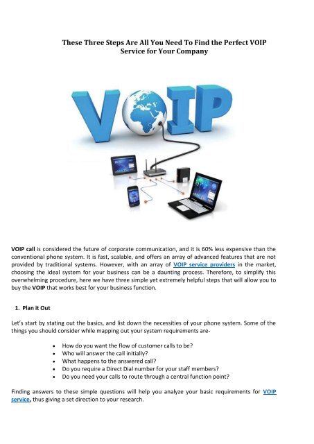 These Three Steps Are All You Need To Find the Perfect VOIP Service for Your Company