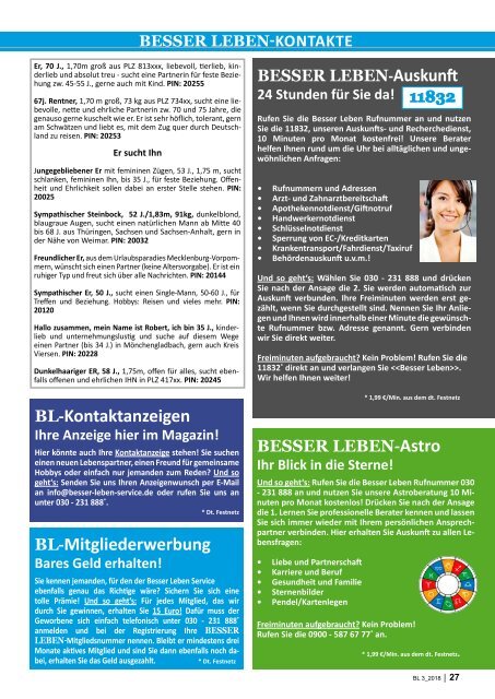 Besser Leben Service Magazin März_2018