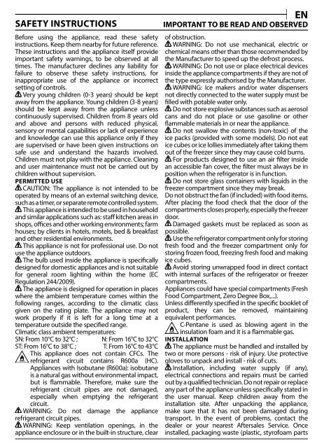 KitchenAid S 12 A1 D/HA - S 12 A1 D/HA EN (F093701) Health and safety