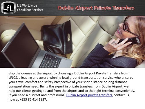 Dublin Airport Private Transfers