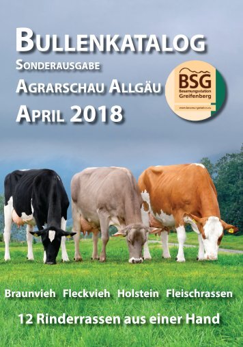 Katalog AGRARSCHAU Allgäu 2018