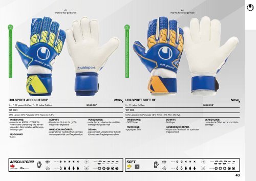 uhlsport Goalkeeper Katalog 2018