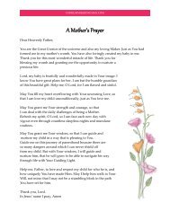 A Mother's Prayer