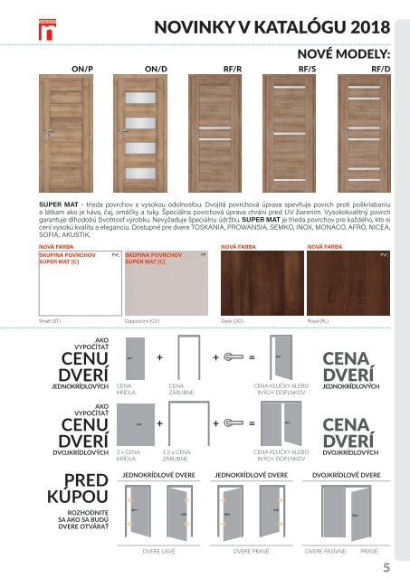 Dvere Centurion KATALOG 2018