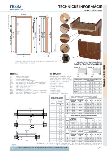 Dvere Centurion KATALOG 2018