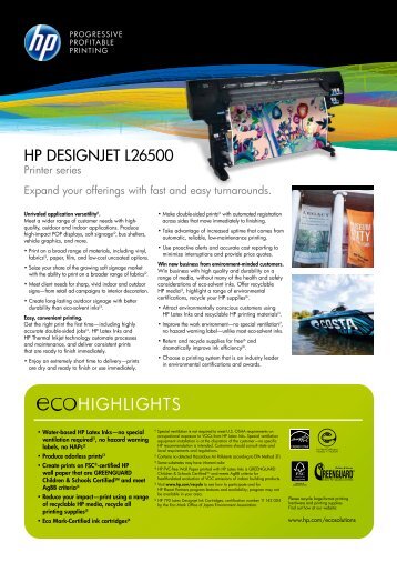 HP Designjet L26500 Printer