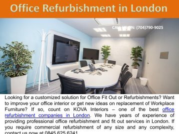Office Refurbishment in London