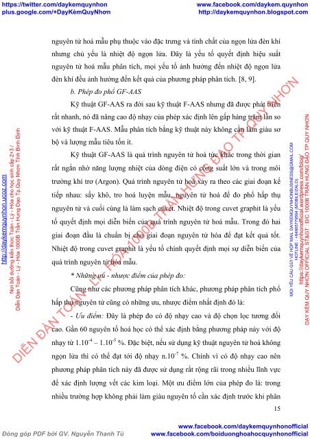 Xác định hàm lượng cadimi, chì có trong chè Shan tuyết, Bằng Phúc - Bắc Kạn bằng phương pháp phổ hấp thụ và phát xạ nguyên tử