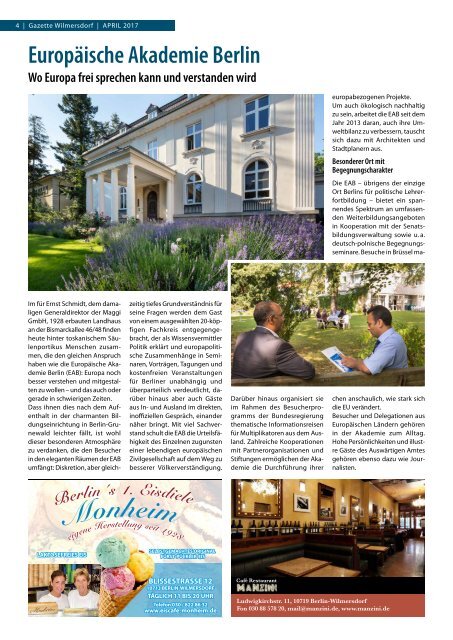 Gazette Wilmersdorf April 2017
