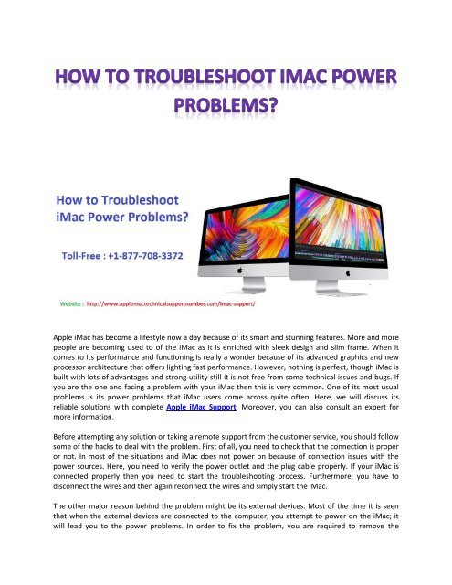 How to Troubleshoot iMac Power Problems