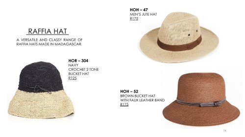 HATS OFF CATALOGUE MARCH 2018