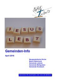 Gemeindeinfo April 2018