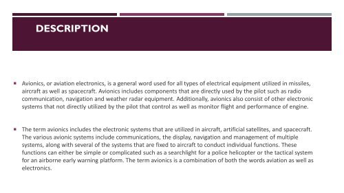 Global Avionics Market 2018