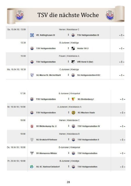 2018_04_14 (Ausgabe 15) Juliankadammreport 25. Spieltag gg. Lägerdorf II