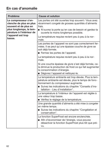 Miele KFNS 28463 E - Mode d'emploi et instructions de montage