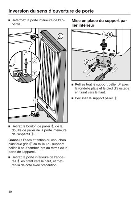 Miele KFNS 28463 E - Mode d'emploi et instructions de montage