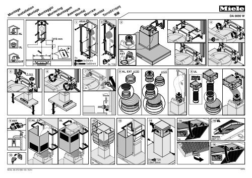 Miele DA 2628 EXT - Plan de montage